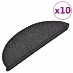 vidaXL Tapis d'escalier 10 Pièces 56x17x3 cm Anthracite