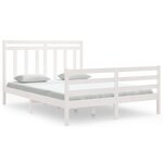 vidaXL Cadre de lit sans matelas blanc 150x200 cm bois massif