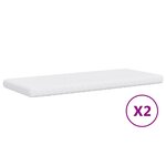 vidaXL Lit de jour avec gigogne et matelas taupe 100x200 cm tissu