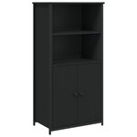 vidaXL Buffet haut noir 62x36x121 5 cm bois d'ingénierie