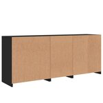 vidaXL Buffet avec lumières LED noir 181 5x37x67 cm
