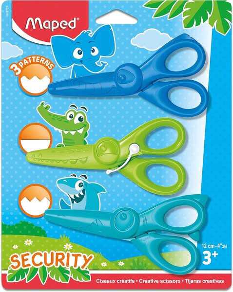 Maped Set de ciseaux cranteur KIDICRAFT  set de 3 en blister