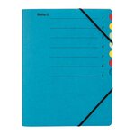 Classeur À 7 Compartiments A4 Avec Fermeture Élastique - Bleu - Biella