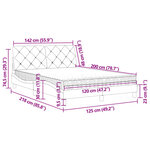 vidaXL Lit avec matelas noir 120x200 cm velours