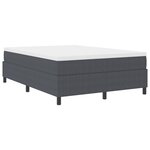 vidaXL Lit Box Spring Gris Foncé 140x200 cm Tissu Corde