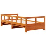 vidaXL Lit de jour sans matelas cire marron 90x190 cm bois pin massif