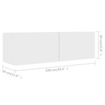 vidaXL Ensemble de meubles TV 4 Pièces Blanc Bois d'ingénierie