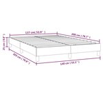 vidaXL Cadre de lit Gris foncé 140 x 200 cm Tissu