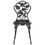 Ensemble de bistro jardin meuble extérieur terrasse 3 pièces aluminium coulé noir 02_0013513