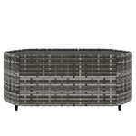 vidaXL Salon de jardin 4 Pièces avec coussins Gris Résine tressée