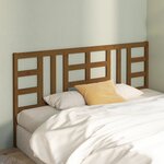 vidaXL Tête de lit Marron miel 206x4x100 cm Bois massif de pin
