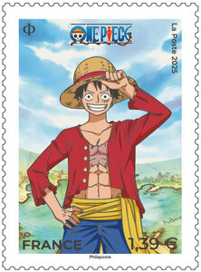Timbre - One Piece - Lettre verte