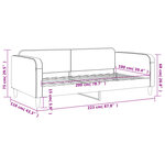 vidaXL Lit de repos taupe 100x200 cm tissu