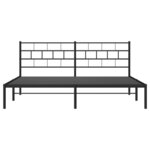vidaXL Cadre de lit métal sans matelas et tête de lit noir 180x200 cm