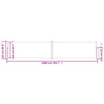 vidaXL Auvent latéral rétractable Noir 220x1000 cm