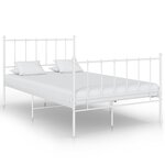 vidaXL Cadre de lit Blanc Métal 120x200 cm