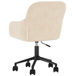 vidaXL Chaises pivotantes à manger lot de 2 Crème Velours
