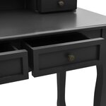 vidaXL Ensemble de coiffeuse et tabouret Noir 100x40x146 cm Paulownia
