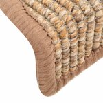 vidaXL Tapis d'escalier autocollants 15 Pièces 56x17x3 cm Marron clair