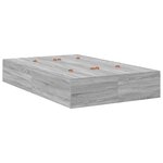 Cadre de lit de rangement vidaXL Gris Sonoma 120x200 cm
