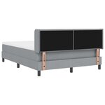 Lit sommier à ressorts vidaXL avec matelas gris clair 160x200 cm en tissu