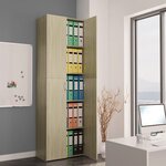 vidaXL Armoire de bureau Chêne sonoma 60x32x190 cm Bois d'ingénierie