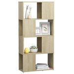 vidaXL Bibliothèque/Séparateur de pièce Chêne Sonoma 60x24x124 5 cm