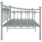 vidaXL Cadre de canapé-lit sans matelas gris métal 90x200 cm