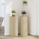 vidaXL Supports pour plantes 2 Pièces chêne sonoma bois d'ingénierie