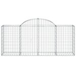 vidaXL Paniers à gabions arqués 5 Pièces 200x50x80/100 cm Fer galvanisé