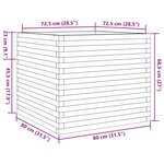 vidaXL Jardinière 80x80x68 5 cm bois massif douglas