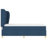 vidaXL Lit à ressort avec matelas Bleu 140x190 cm Tissu