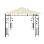 vidaXL Belvédère avec moustiquaire 4x3x2 73 m Crème 180 g/m²