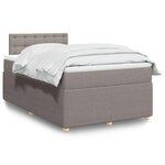 vidaXL Sommier à lattes de lit avec matelas Taupe 120x200 cm Tissu