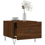 vidaXL Tables basses 2 Pièces chêne marron 50x50x40 cm bois d'ingénierie
