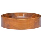 vidaXL Lavabo Bois de teck massif Φ40x10 cm