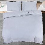 vidaXL Ensemble de housse de couette Gris 260x240 cm Microfibre légère