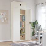 vidaXL Classeur blanc 90x40x240 cm acier