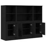 Buffet vidaXL en Chêne Noir 132x35 5x103 5 cm en Bois d'Ingénierie
