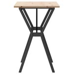 vidaXL Table à manger cadre en Y 80x50x75 cm bois de pin massif fonte