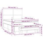 vidaXL Sommier à lattes de lit et matelas Vert foncé 140x190cm Velours