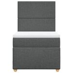 vidaXL Sommier à lattes de lit avec matelas Gris foncé 80x200 cm Tissu