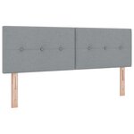 vidaXL Lit avec sommier à ressorts et matelas Gris clair 140x200 cm Tissu