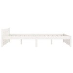 vidaXL Cadre de lit Blanc Bois massif 120x190 cm Petit double
