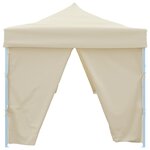vidaXL Tente de réception pliable avec 8 parois 3x9 m Blanc cassé