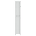 vidaXL Rangement au-dessus de la cuvette BERG blanc bois massif