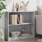 vidaXL Bibliothèque Gris béton 80x24x75 cm Bois d'ingénierie