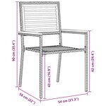 Ensemble de Salle à Manger de Jardin 7 Pièces en Poly Rattan Noir Acacia