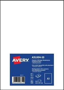A3l004-10 - etiquettes d’affichage ultra-résistante pour signalisation avery