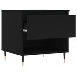 vidaXL Tables basses 2 Pièces noir 50x46x50 cm bois d'ingénierie